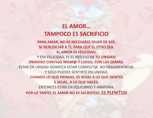 El amor... Tampoco es sacrificio Abril 28 de 2012